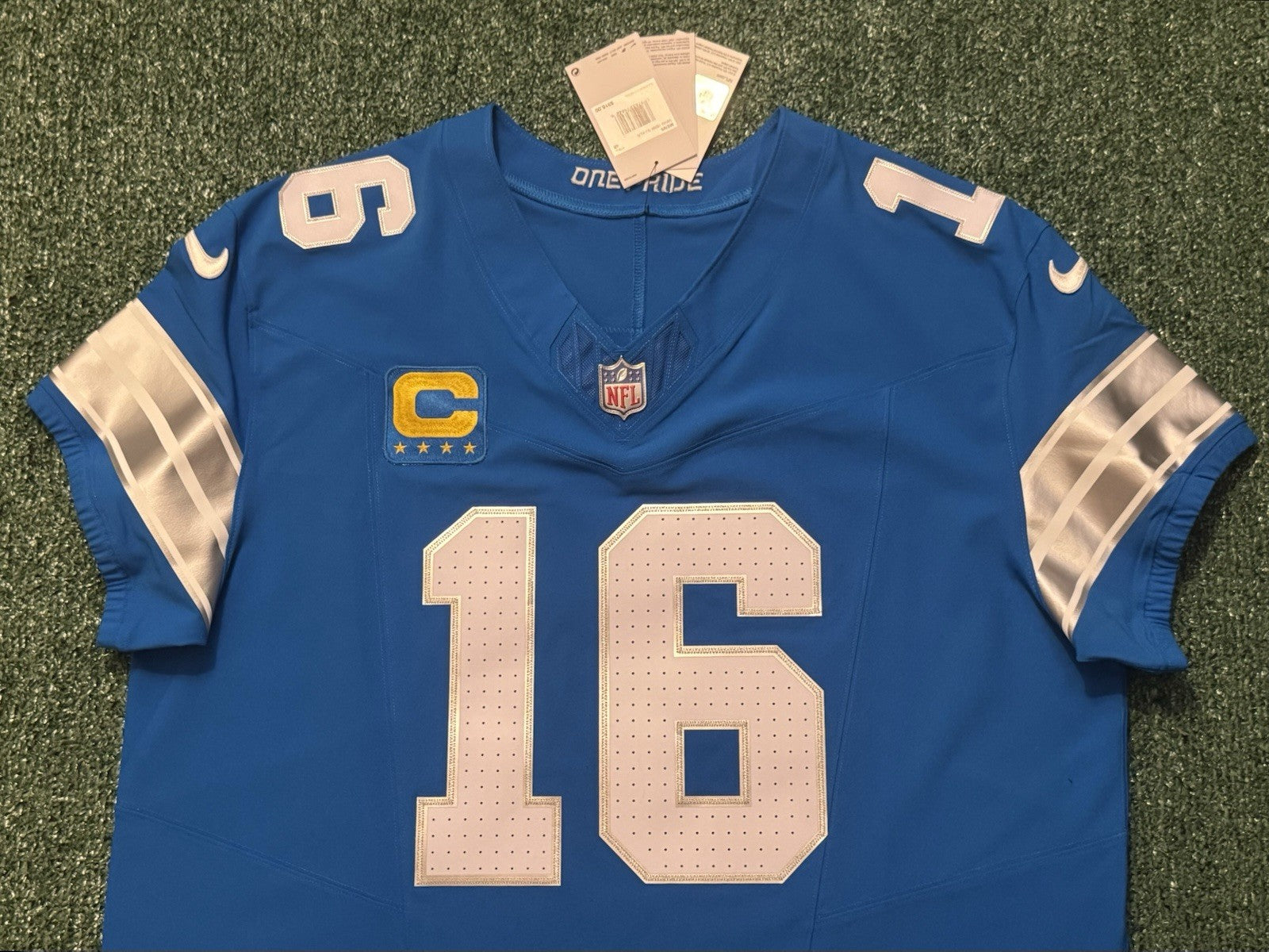 Jared Goff Detroit Lions Jersey #16  Nike Vapor FUSE Elite Blue Size 48 (XL) NFL