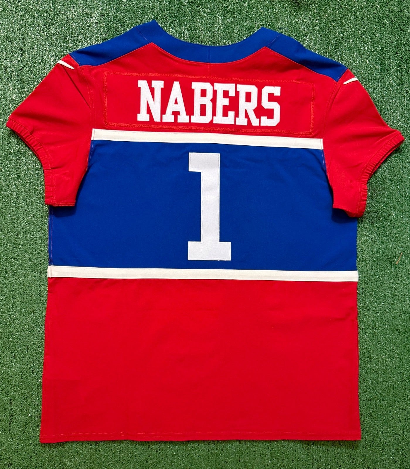 Malik Nabers New York Giants Jersey #1 Nike Vapor FUSE Elite red Size 44 (Large) NFL