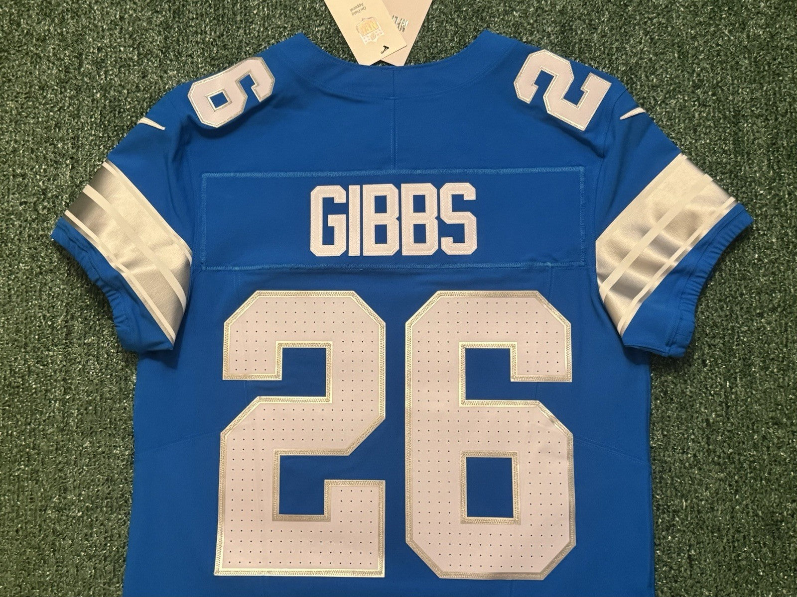 Jahmyr Gibbs Detroit Lions Jersey #26 Nike Vapor FUSE Elite Blue Size 40 (Medium) NFL