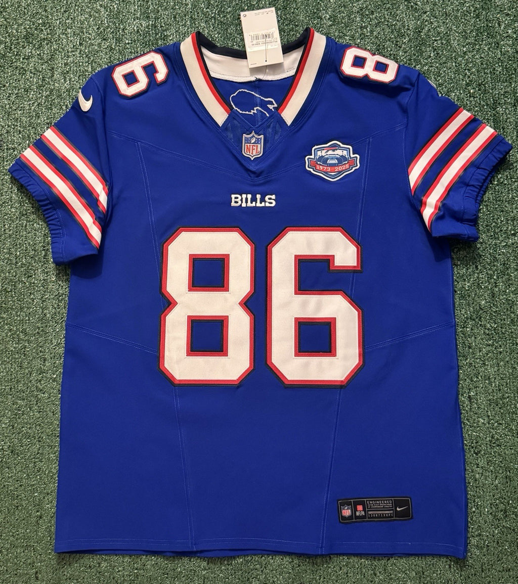 Dalton Kincaid Buffalo Bills Jersey #86 Nike Vapor Fuse Elite Blue Size 44 (L) NFL