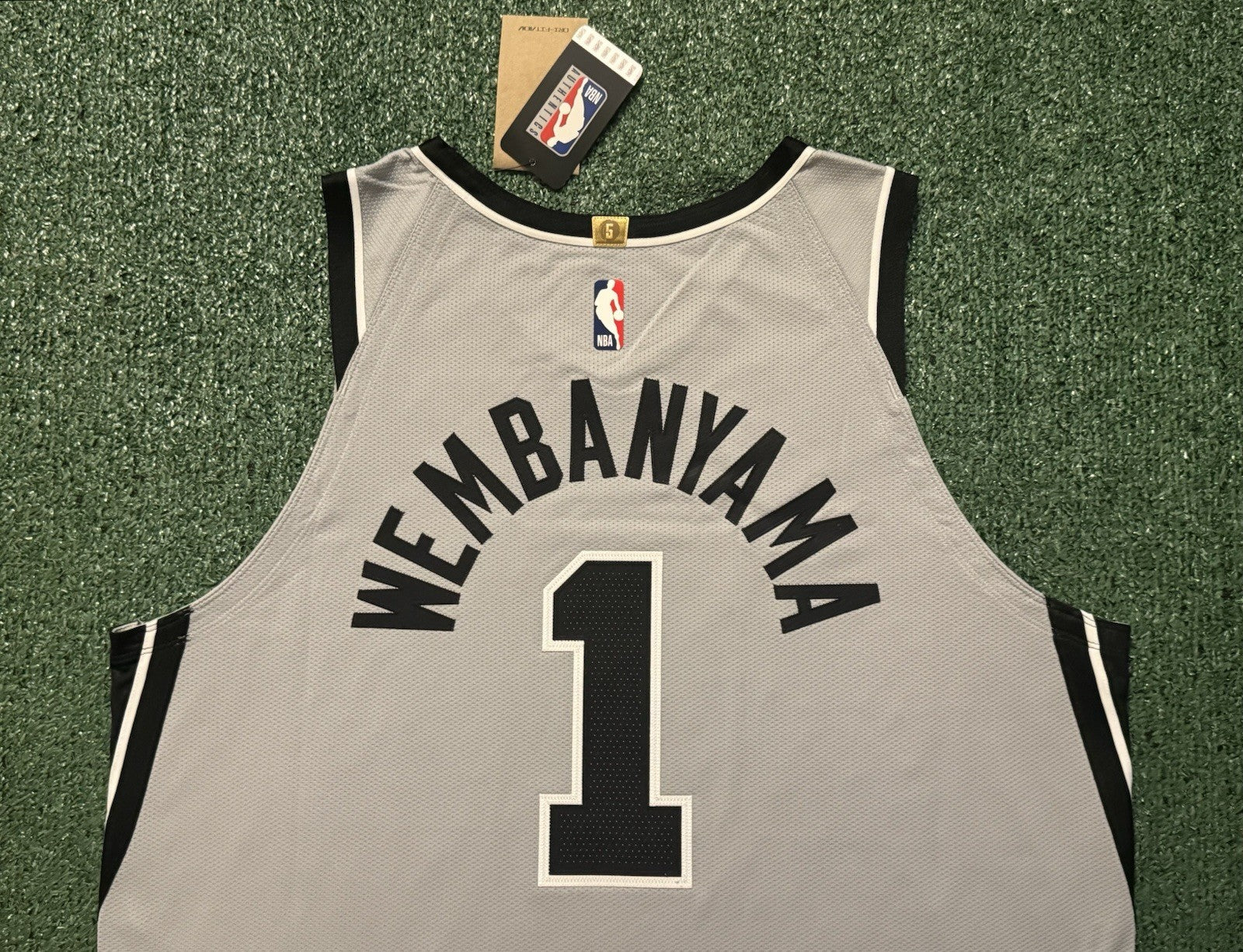 Victor Wembanyama San Antonio Spurs Jersey #1 Nike ADV Authentic Gray Size 52 (XL) NBA