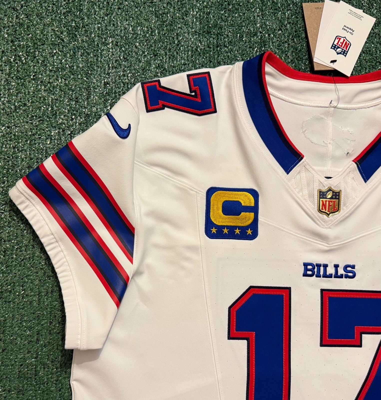 Josh Allen Buffalo Bills Jersey #17 Nike Vapor Fuse Elite White Size 48 (XL) NFL