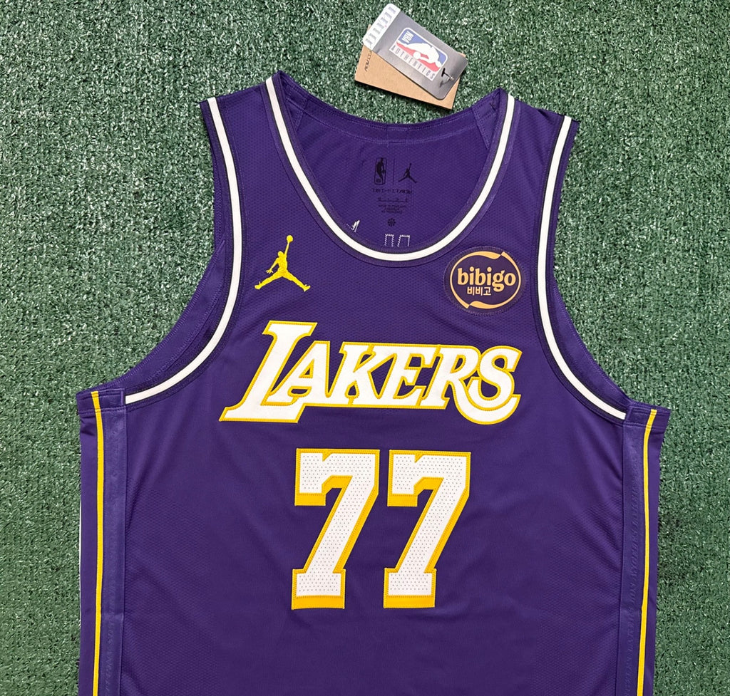 Luka Doncic Los Angeles Lakers Jersey #77 Nike ADV Authentic Purple Size 48 (L) NBA
