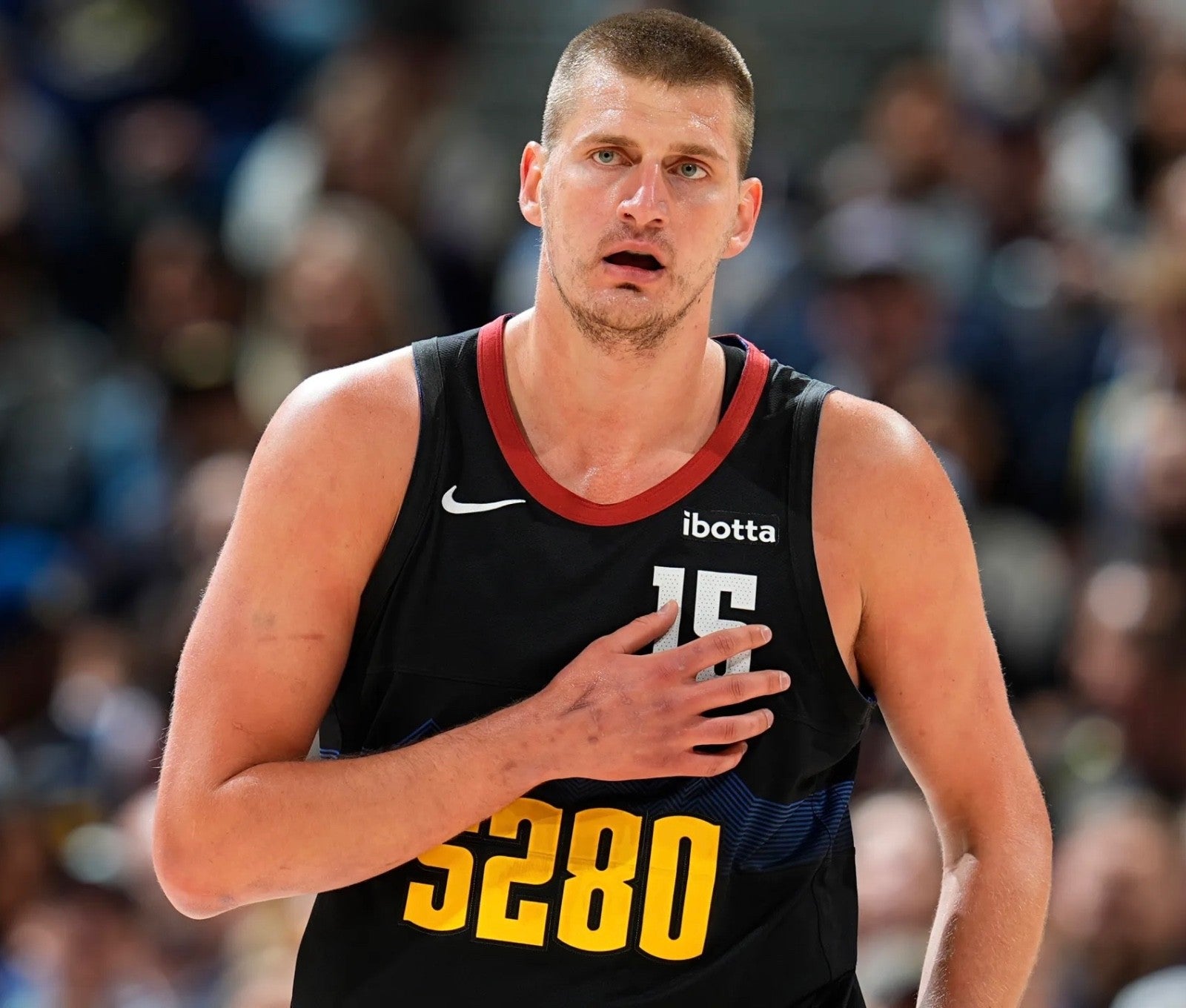 Nikola Jokic Denver Nuggets Jersey #15 Nike ADV Authentic Black Size 48 (L) NBA