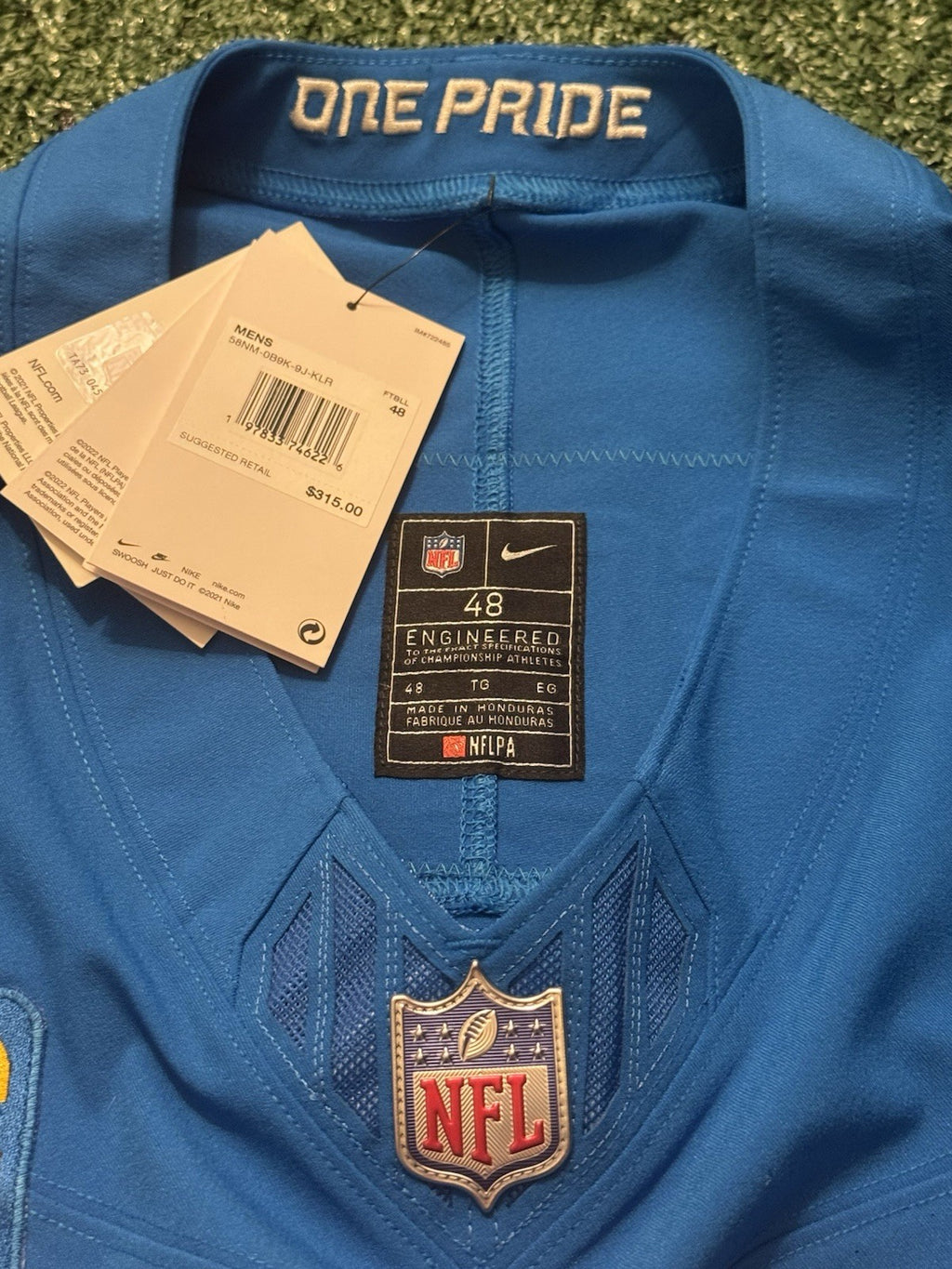 Jared Goff Detroit Lions Jersey #16  Nike Vapor FUSE Elite Blue Size 48 (XL) NFL