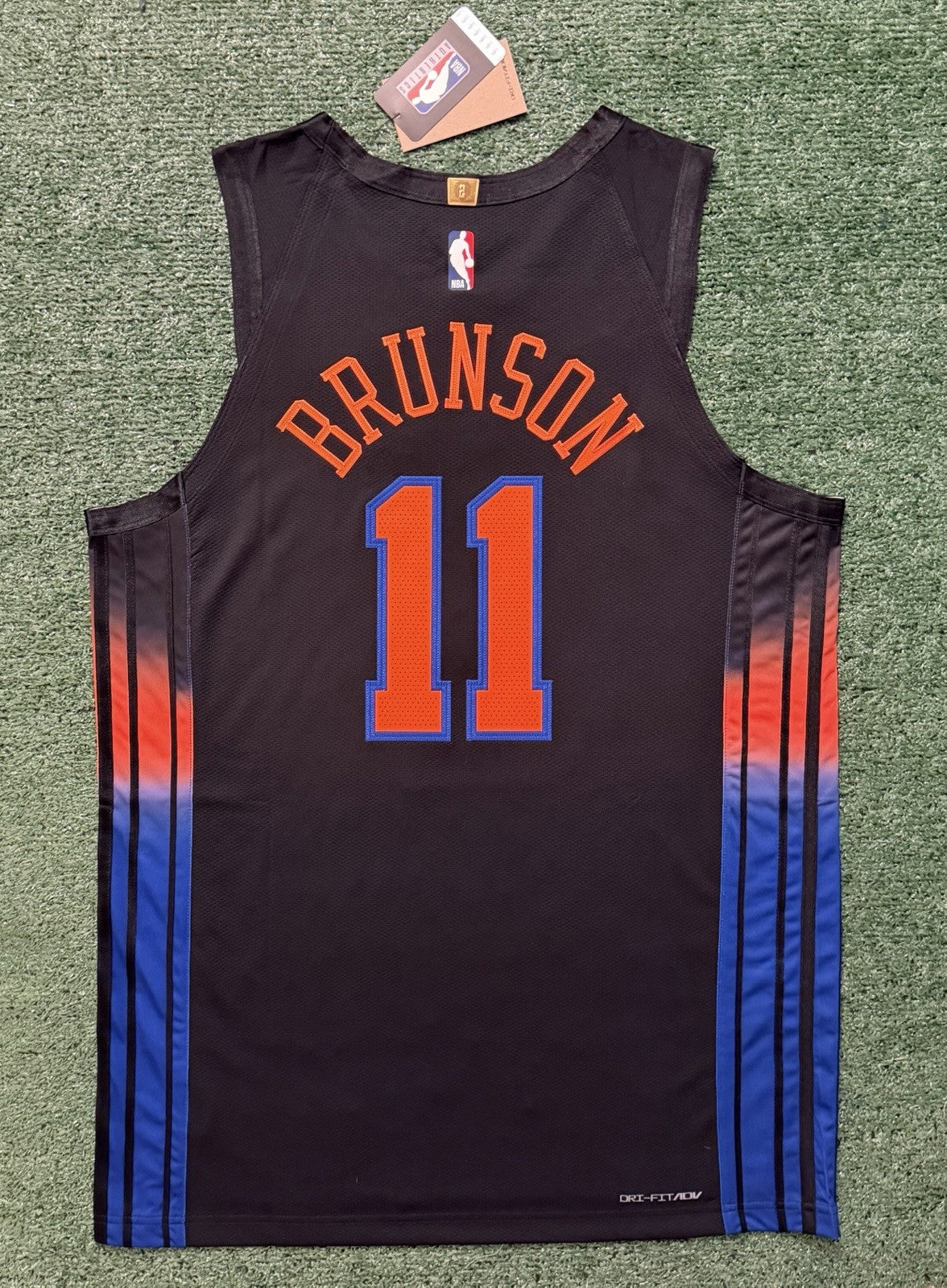 Jalen Brunson New York Knicks Jersey #11 Nike ADV Authentic Black Size 48 (L) NBA
