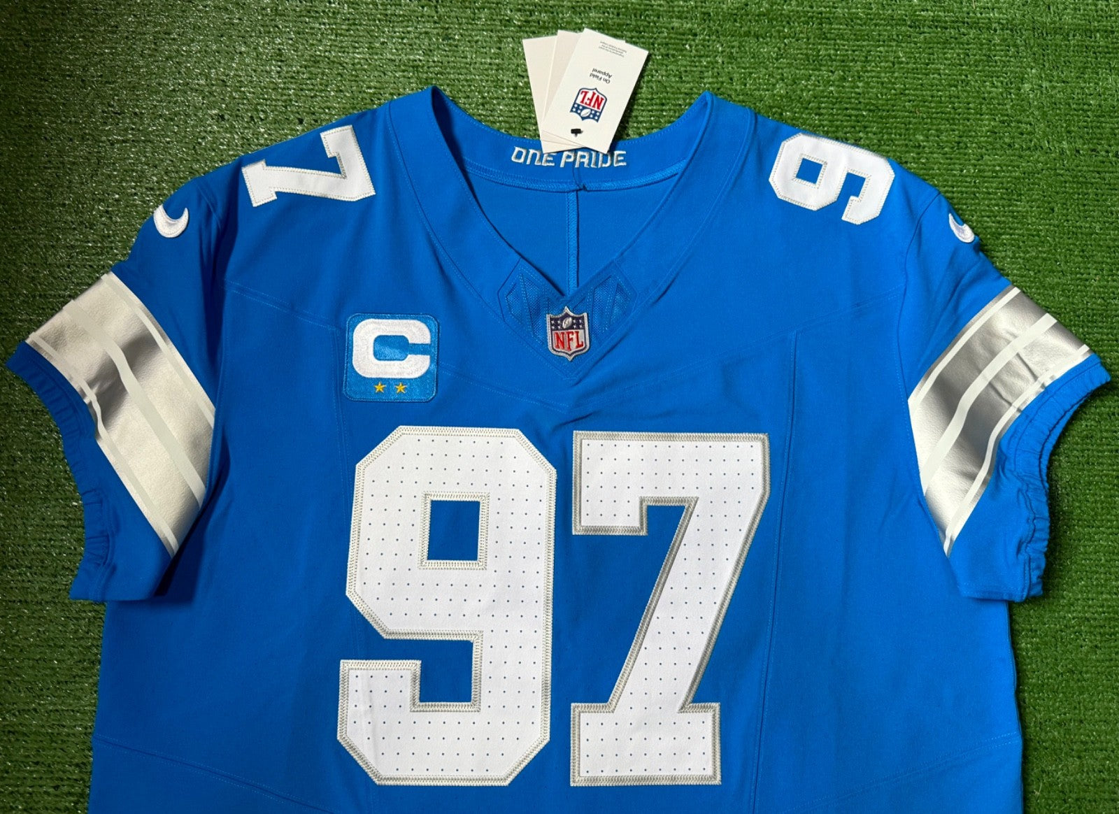 Aidan Hutchinson Detroit Lions Jersey #97 Nike Vapor FUSE Elite Blue size 48 (XL) NFL