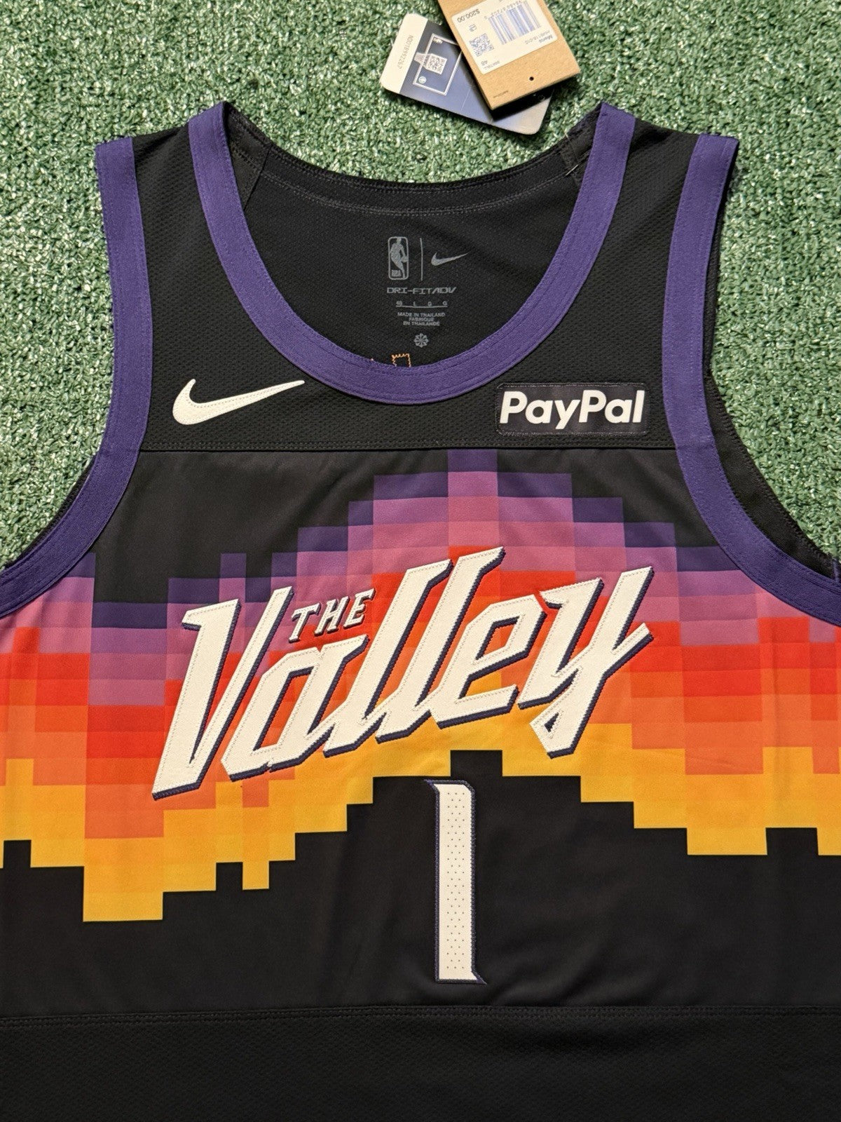 Devin Booker Phoenix Suns Jersey #1 Nike ADV Authentic Black Size 48 (L) NBA