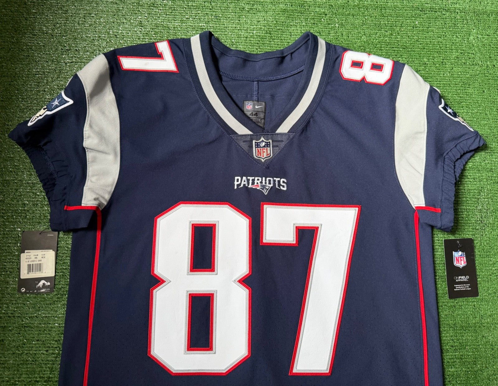 Rob Gronkowski New England Patriots Jersey #87 Nike Vapor Elite Blue Size 44 (L) NFL