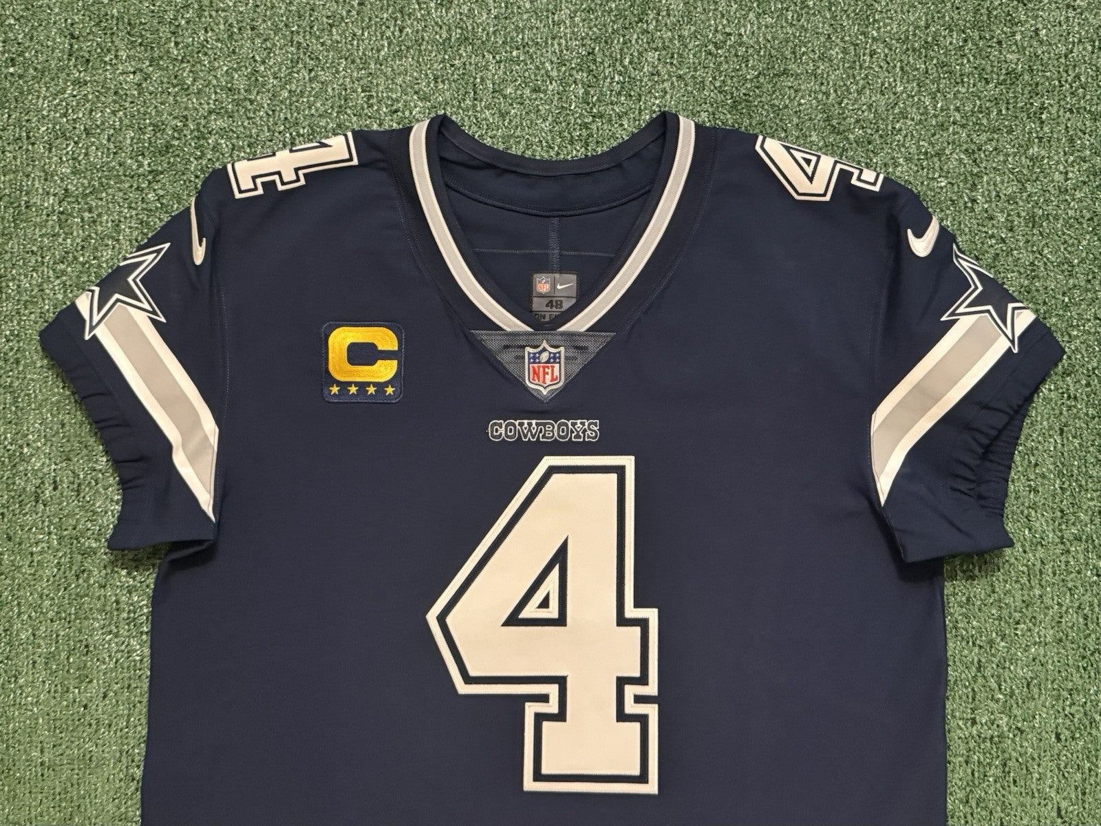 Dak Prescott Dallas Cowboys jersey #4 Nike Vapor Elite Jersey Navy Size 48 (XL) NFL