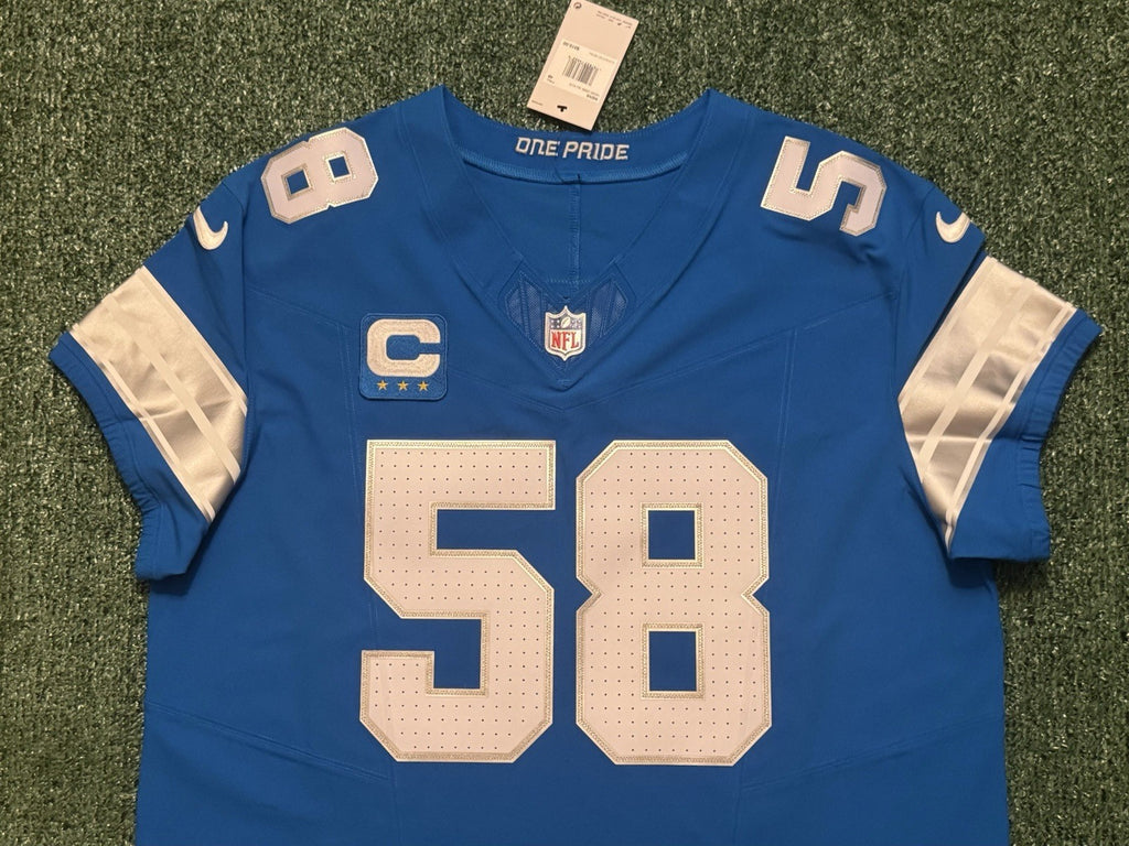 Penei Sewell Detroit Lions Jersey #58 Nike Vapor FUSE Elite Blue 48 (XL) NFL