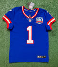 Malik Nabers New York Giants Jersey #1 Nike Vapor Elite Blue Size 40 (Medium) NFL