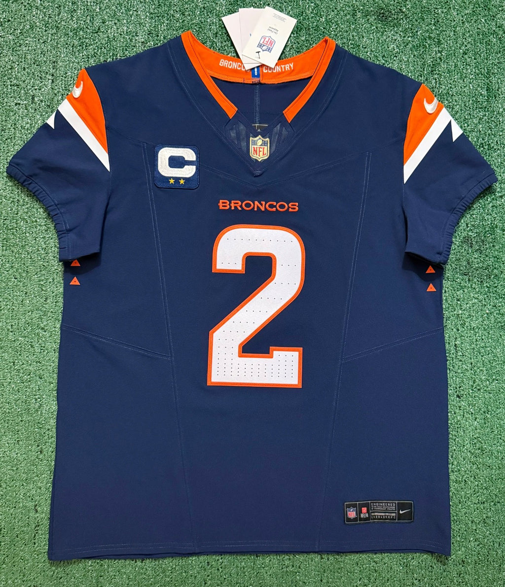 Pat Surtain II Denver Broncos Jersey #2 Nike Vapor Fuse Elite Navy Size 44 (L) NFL