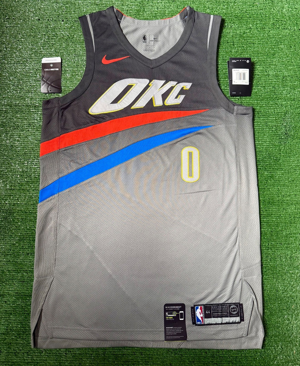 Russell Westbrook Oklahoma City Thunder Jersey #0 Nike Aeroswift Authentic Gray Size 44 (M) NBA