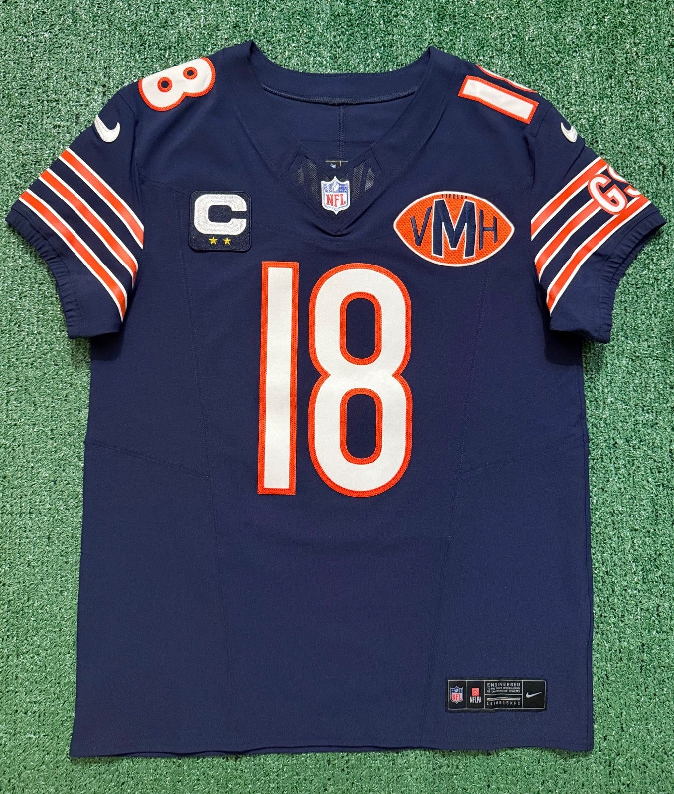 Caleb Williams Chicago Bears Jersey #18 Nike Vapor FUSE Elite Navy Size 40 (Medium) NFL