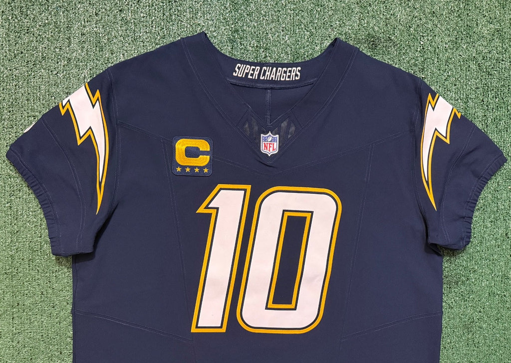 Justin Herbert Los Angeles Chargers Jersey #10 Nike Vapor Fuse Elite Navy Size 48 (XL) NFL