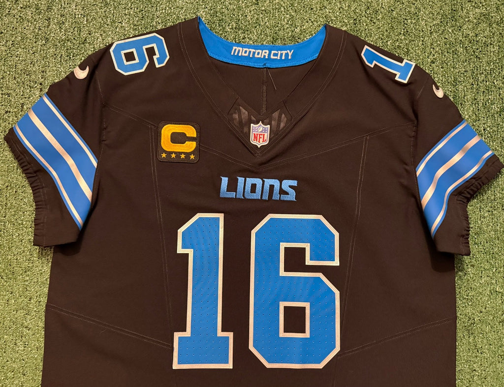 Jared Goff Detroit Lions Jersey #16  Nike Vapor FUSE Elite Black Size 48 (XL) NFL