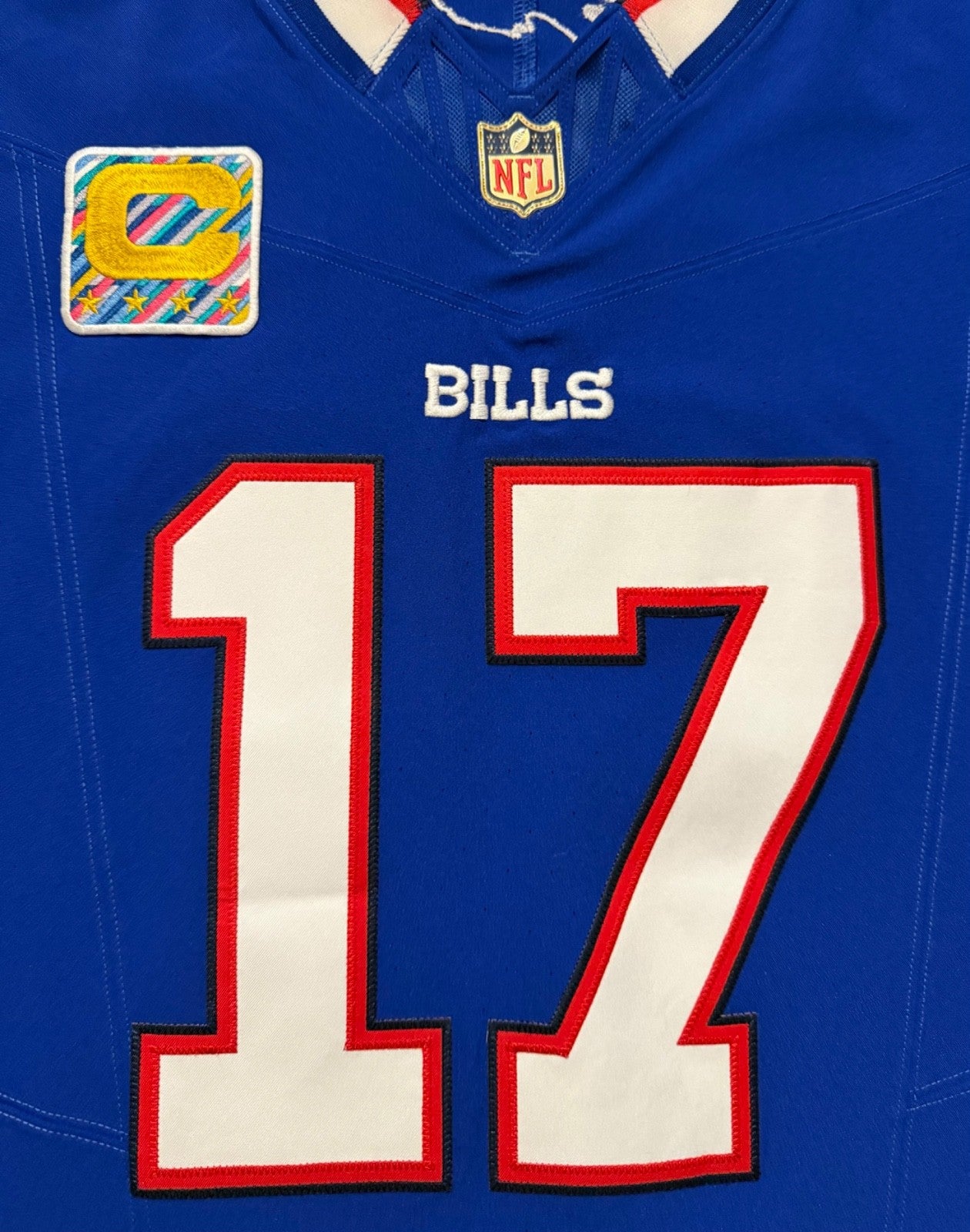 Josh Allen Buffalo Bills Jersey #17 Nike Vapor Fuse Elite Blue Size 44 (L) NFL