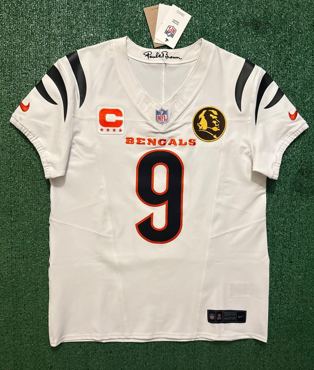 Joe Burrow Cincinnati Bengals Jersey #9 Nike Vapor FUSE Elite White Size 44 (L) NFL