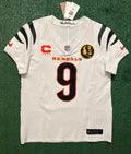 Joe Burrow Cincinnati Bengals Jersey #9 Nike Vapor FUSE Elite White Size 44 (L) NFL