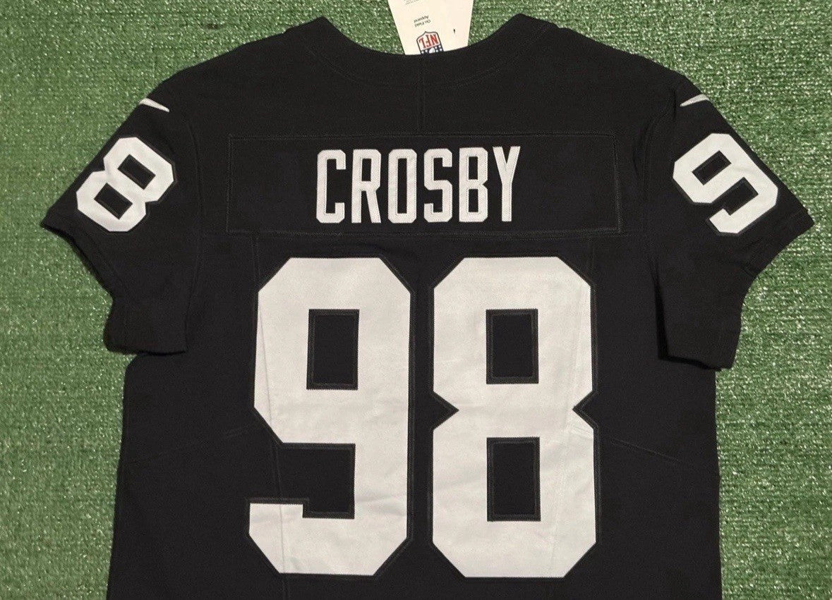 Maxx Crosby Las Vegas Raiders Jersey #98 Nike Vapor Fuse Elite Black Size 44 (L) NFL