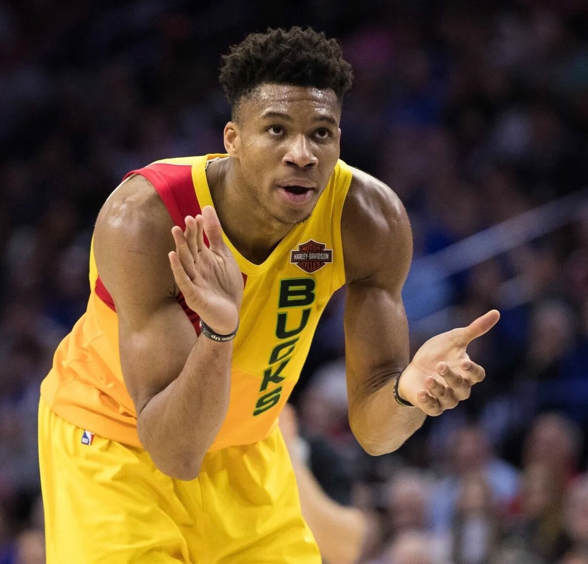 Giannis Antetokounmpo Milwaukee Bucks Jersey Nike VaporKnit Authentic Yellow Size 48 (Large) NBA