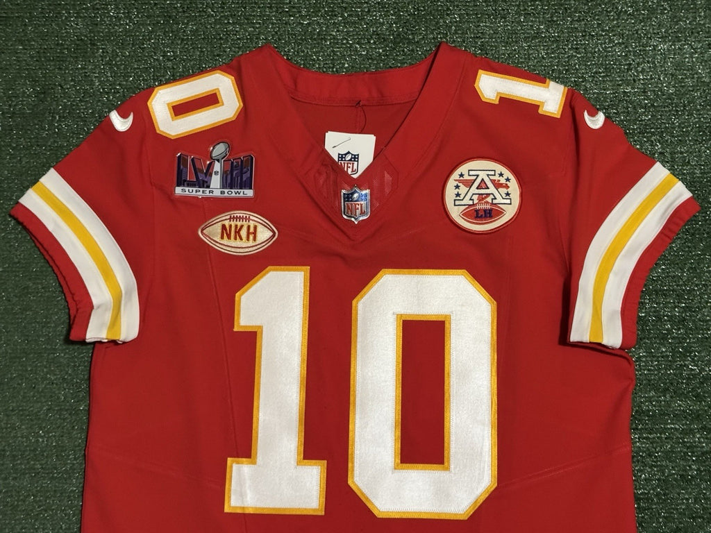 Isiah Pacheco Kansas City Chiefs Jersey #10 Nike Vapor Fuse Elite Red Size 44 (L) NFL