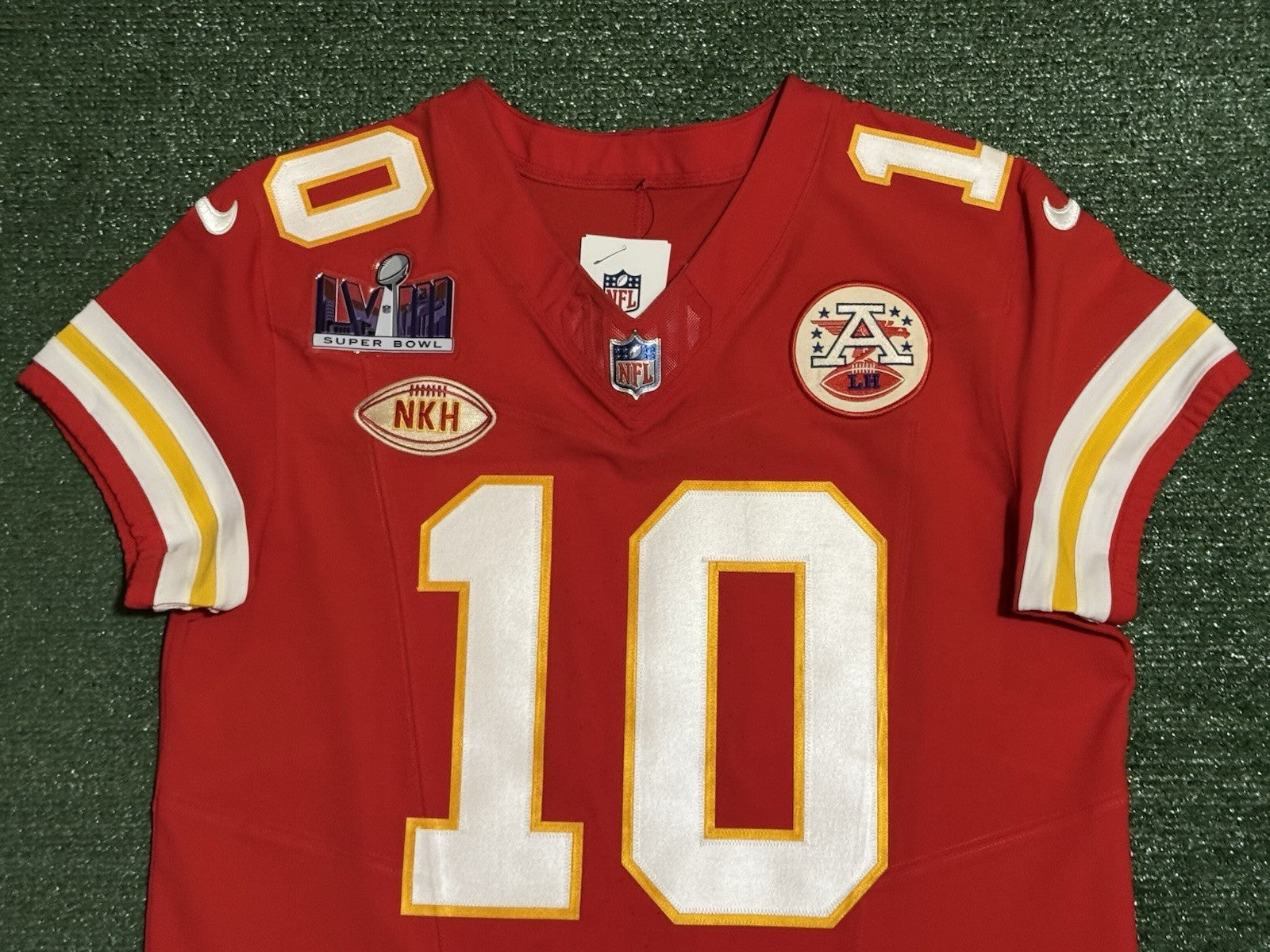 Isiah Pacheco Kansas City Chiefs Jersey #10 Nike Vapor Fuse Elite Red Size 44 (L) NFL
