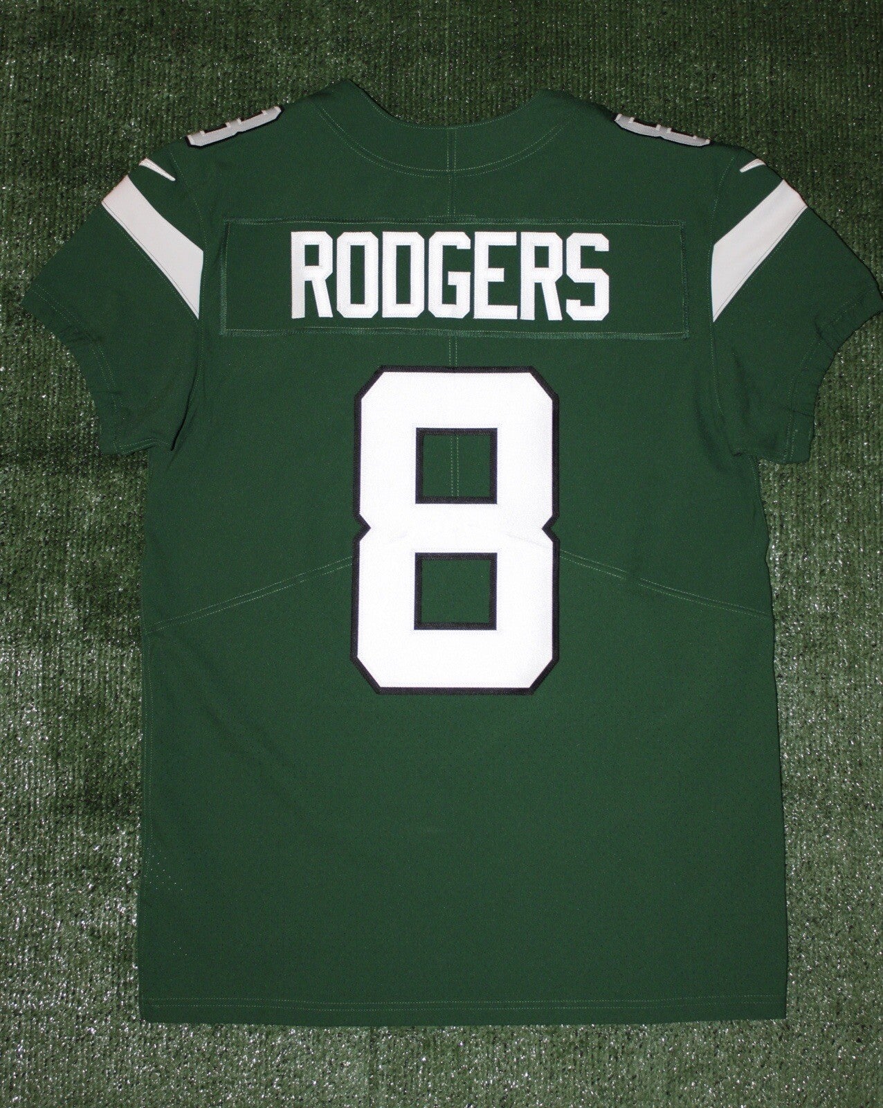 Aaron Rodgers New York Jets Jersey #8 Nike Vapor Elite Green Size 40 (M) NFL