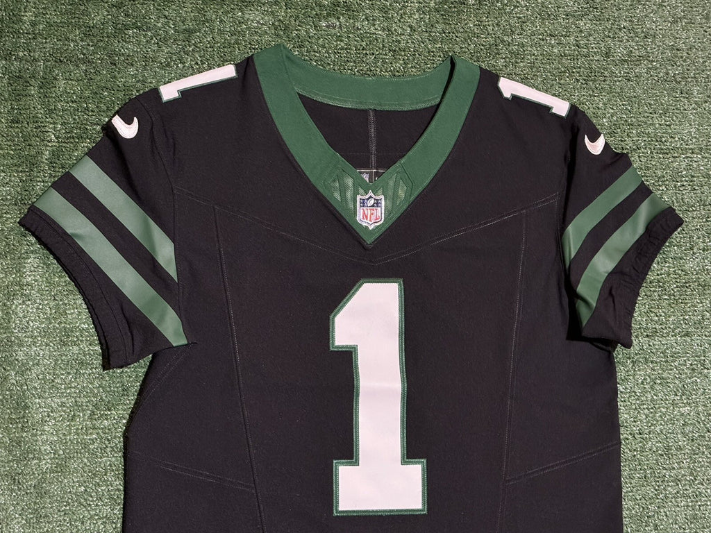 Sauce Gardner New York Jets Jersey #1 Nike Vapor Fuse Elite Black Size 40 (M) NFL