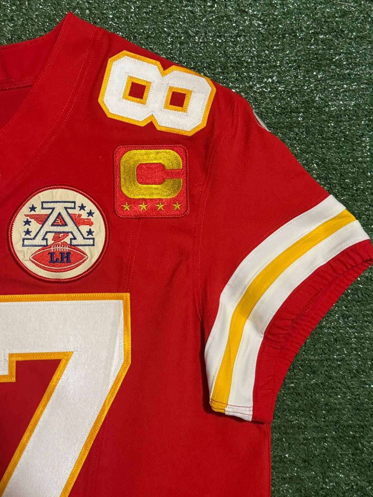 Travis Kelce Kansas City Chiefs Jersey #87 Nike Vapor Fuse Elite Red Size 44 (L) NFL