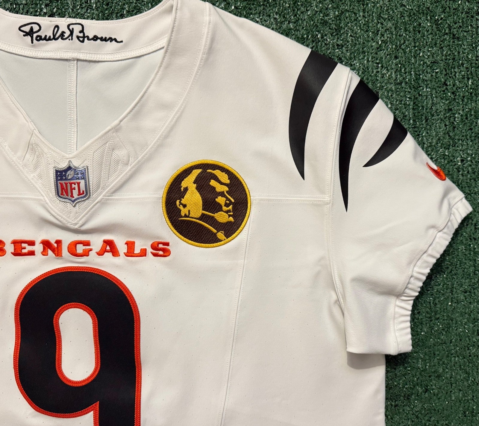 Joe Burrow Cincinnati Bengals Jersey #9 Nike Vapor FUSE Elite White Size 48 (XL) NFL