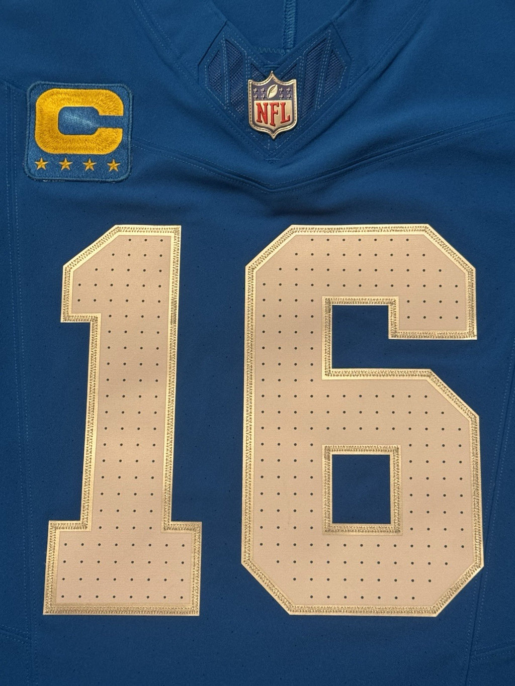Jared Goff Detroit Lions Jersey #16  Nike Vapor FUSE Elite Blue Size 48 (XL) NFL