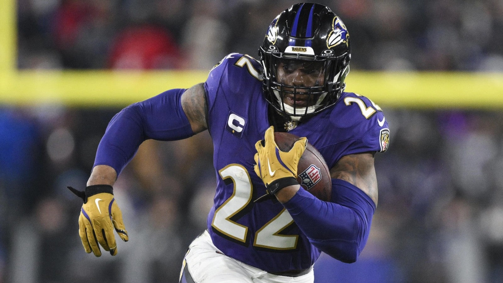Derrick Henry Baltimore Ravens Jersey #22 Nike Vapor FUSE Elite Purple Size 40 (M) NFL