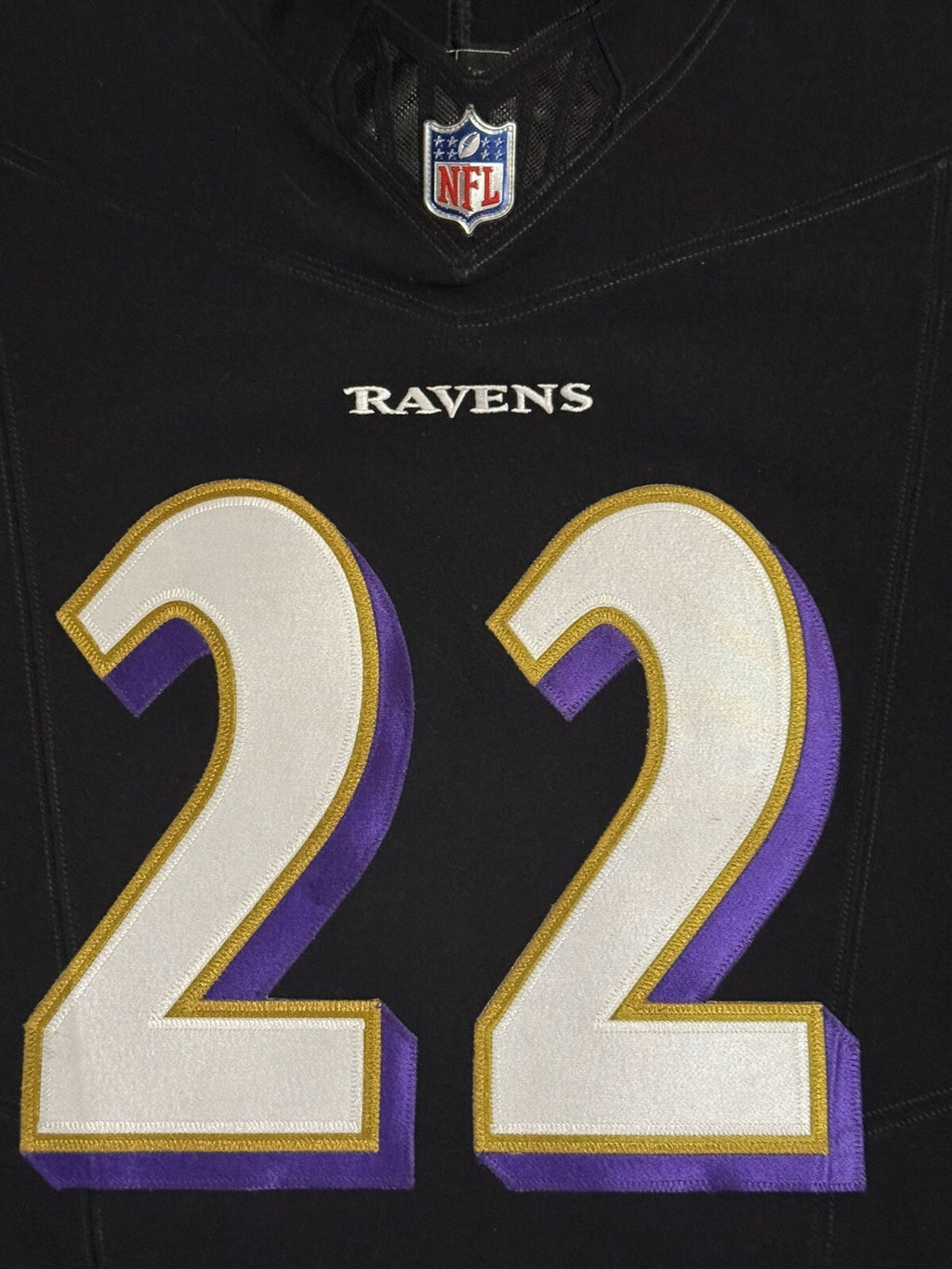 Derrick Henry Baltimore Ravens Jersey #22 Nike Vapor FUSE Elite Black Size 48 (XL) NFL