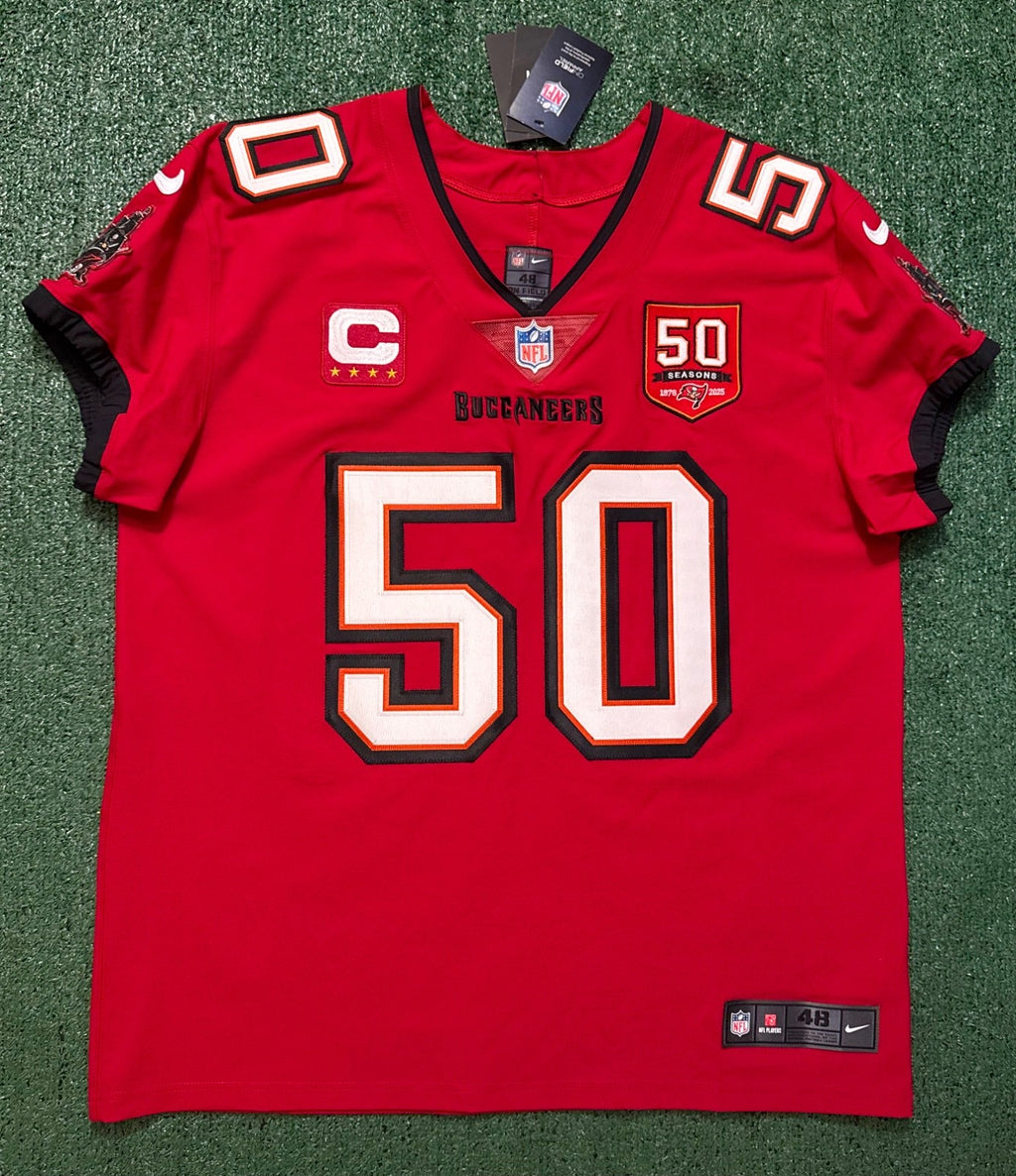Vita Vea Tampa Bay Buccaneers Jersey #50 Nike Vapor Elite Red Size 48 (XL) NFL