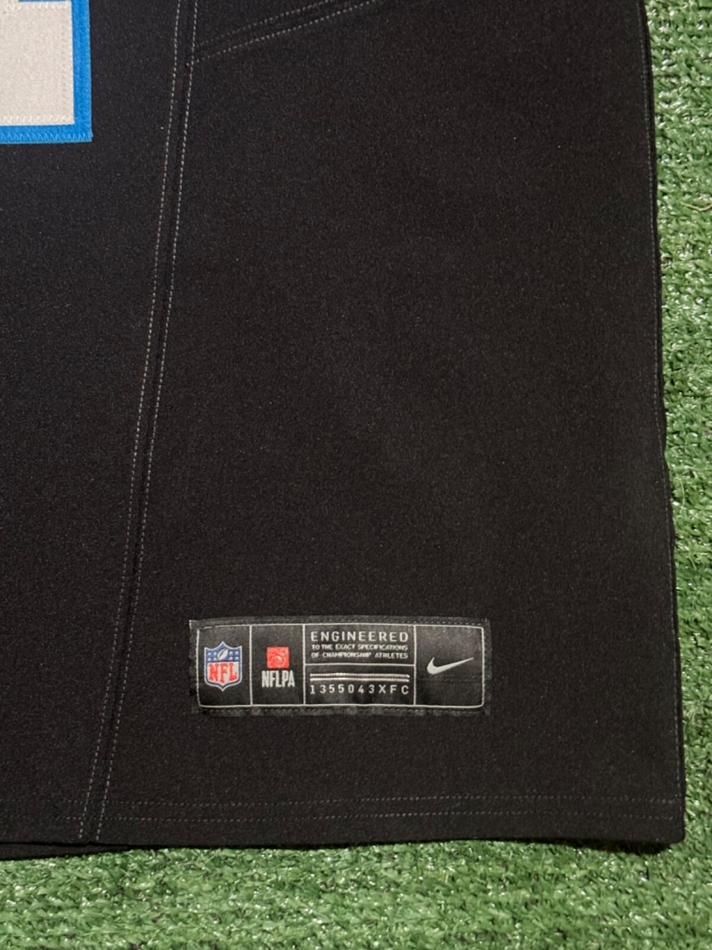 Xavier Legette Carolina Panthers Jersey #17 Nike Vapor FUSE Elite Black Size 44 (Large) NFL