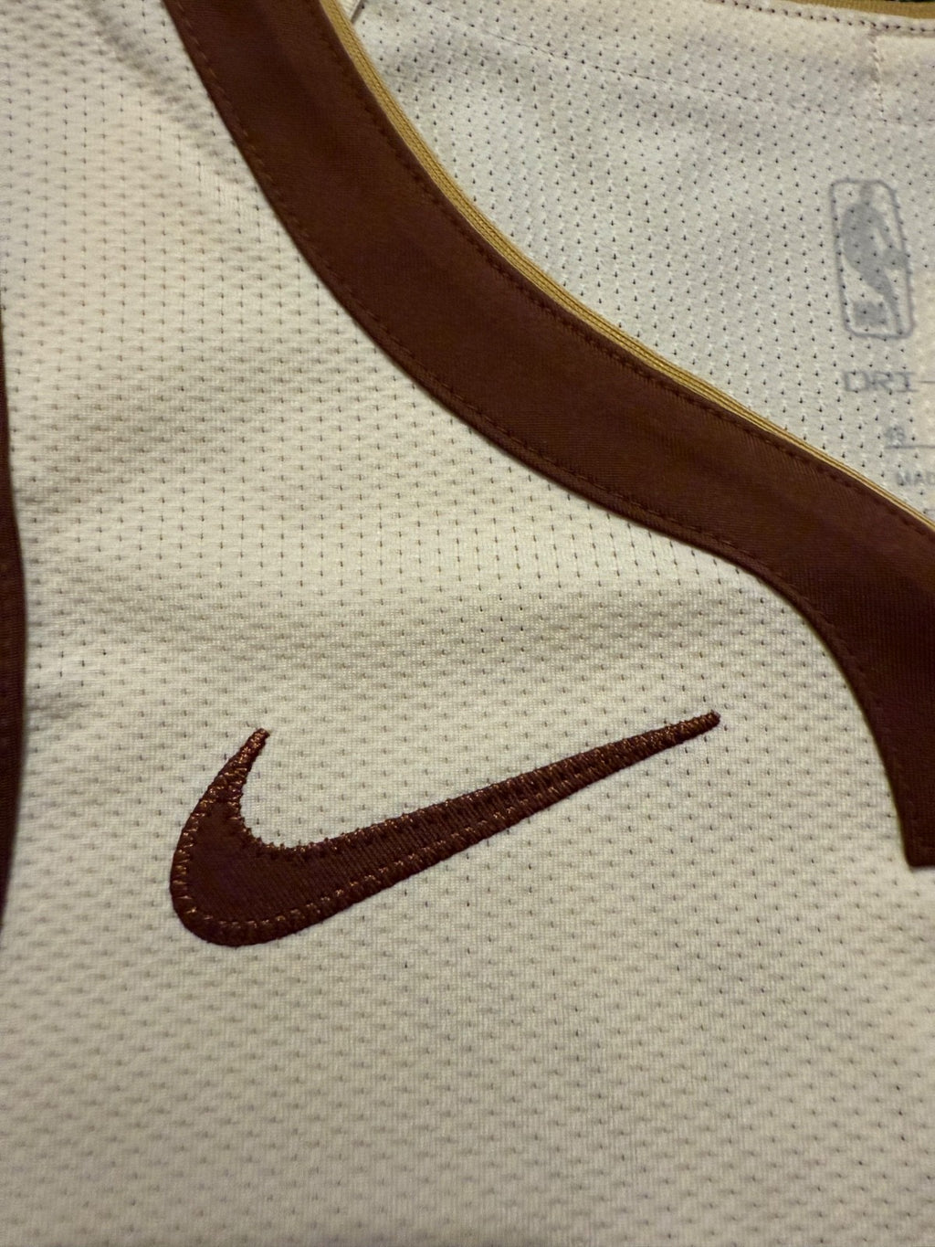 Steph Curry Golden State Warriors Jersey #30 Nike ADV Authentic Tan Size 48 (L) NBA