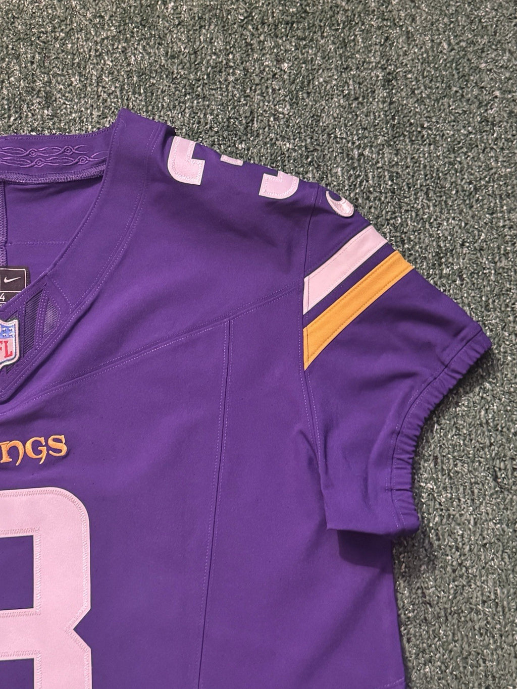 Jordan Addison Minnesota Vikings Jersey #3 Nike Vapor FUSE Elite Purple Size 44 (Large) NFL