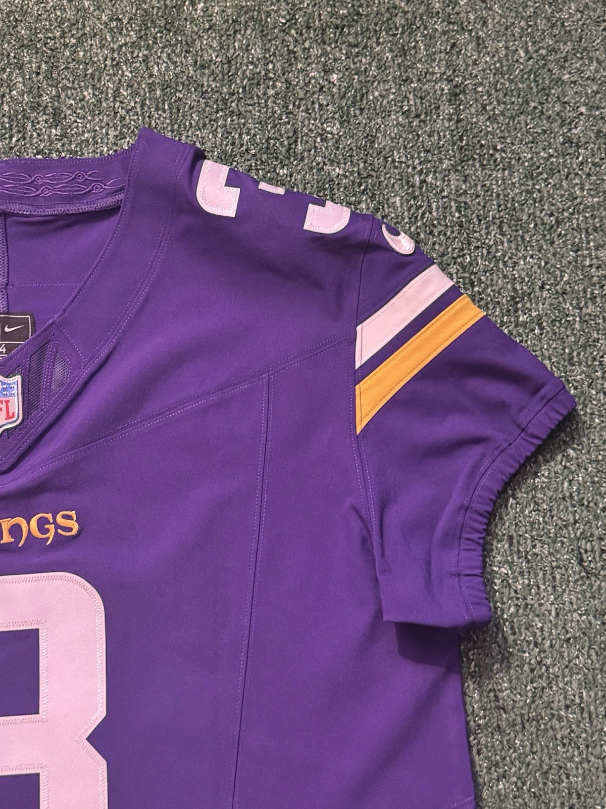 Jordan Addison Minnesota Vikings Jersey #3 Nike Vapor FUSE Elite Purple Size 44 (Large) NFL