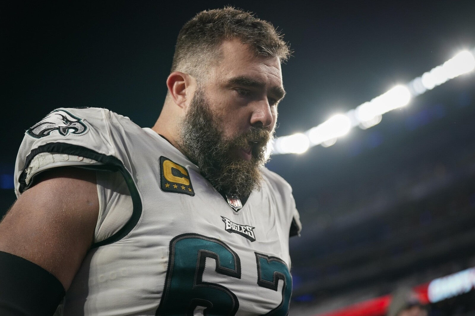Jason Kelce Philadelphia Eagles Jersey #62 Nike Vapor Elite White Size 40 (Medium) NFL