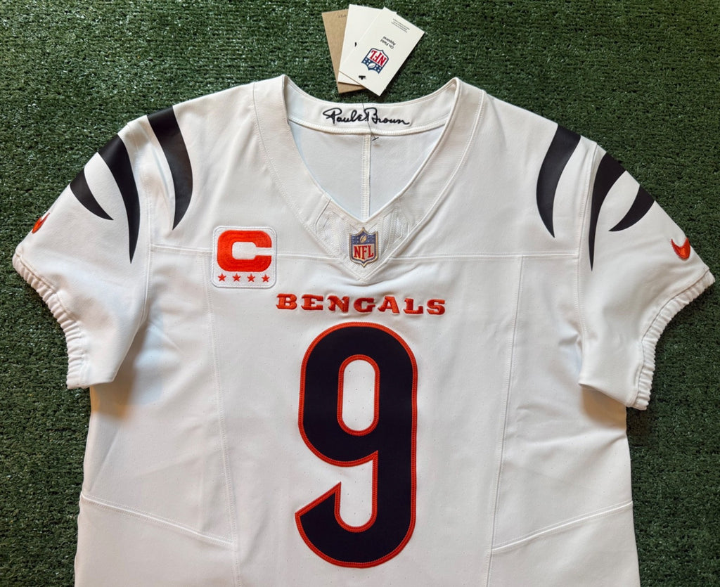 Joe Burrow Cincinnati Bengals Jersey #9 Nike Vapor FUSE Elite White Size 44 (L) NFL
