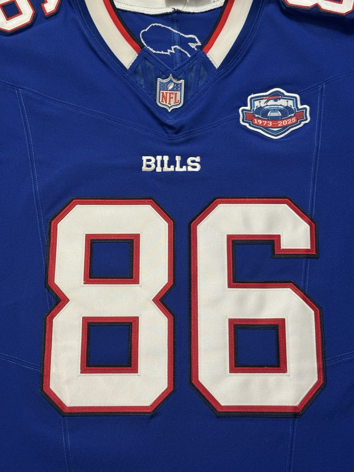 Dalton Kincaid Buffalo Bills Jersey #86 Nike Vapor Fuse Elite Blue Size 44 (L) NFL