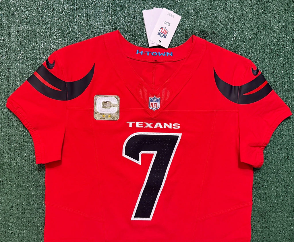 CJ Stroud Houston Texans Jersey #7 Nike Vapor Fuse Elite Red Size 44 (L) NFL
