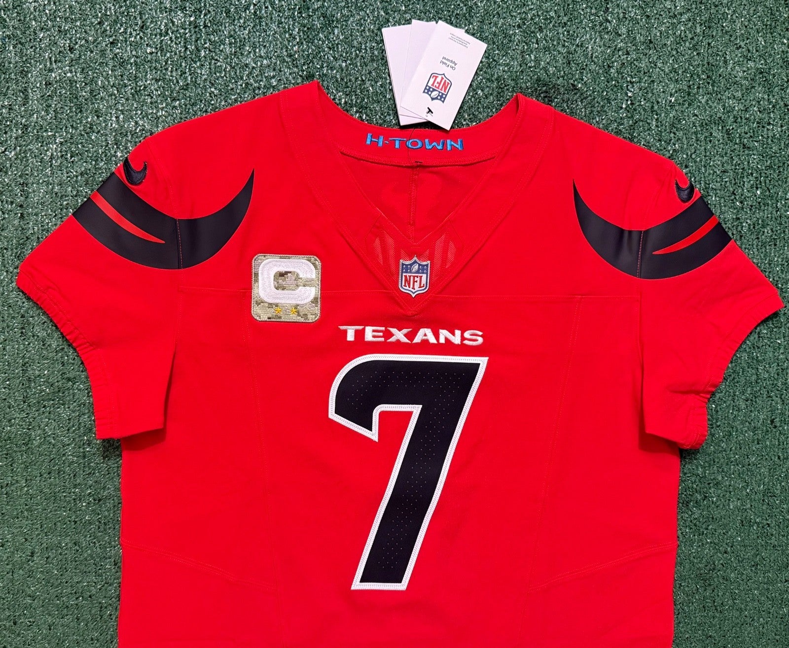 CJ Stroud Houston Texans Jersey #7 Nike Vapor Fuse Elite Red Size 44 (L) NFL