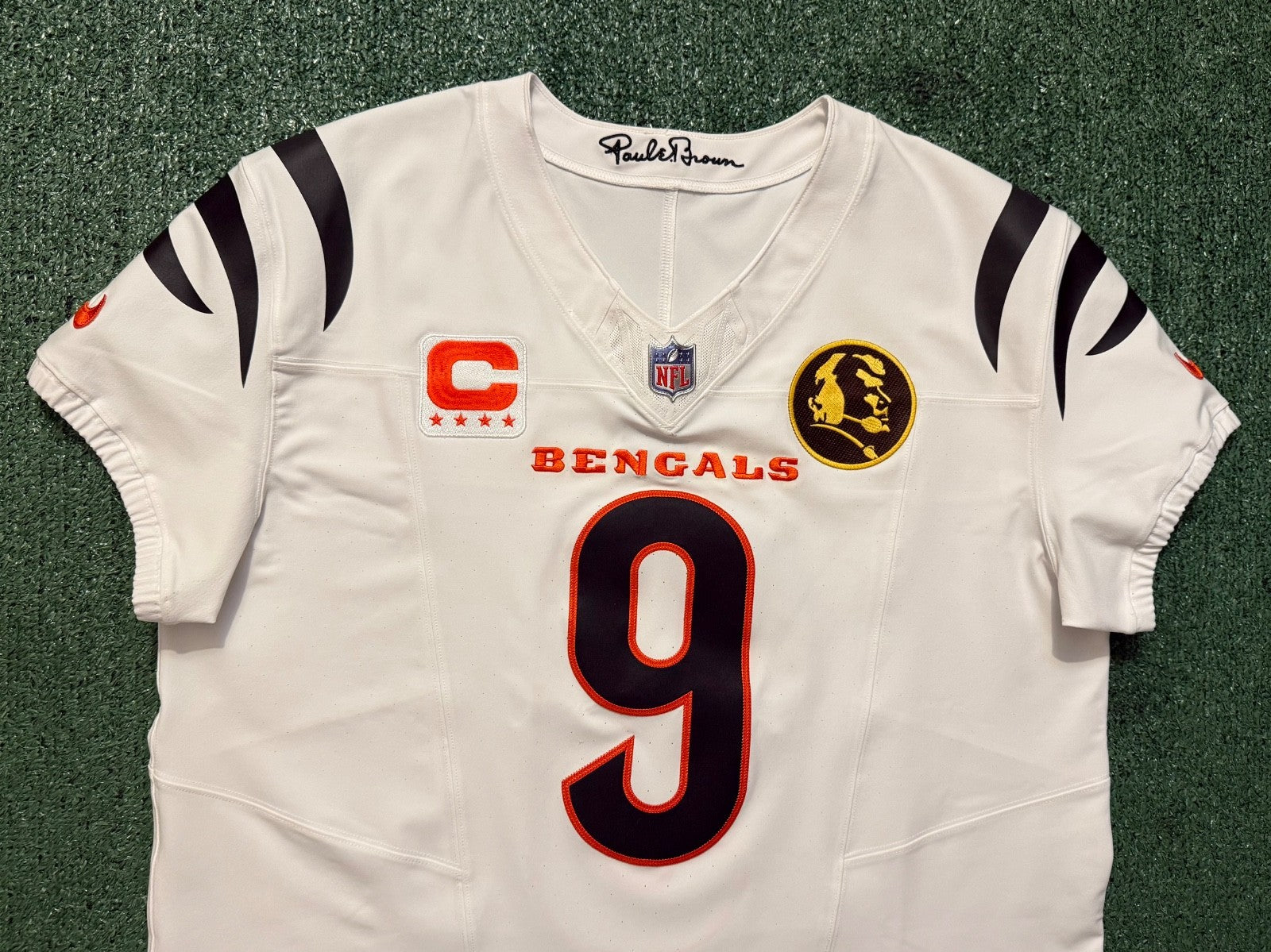 Joe Burrow Cincinnati Bengals Jersey #9 Nike Vapor FUSE Elite White Size 48 (XL) NFL