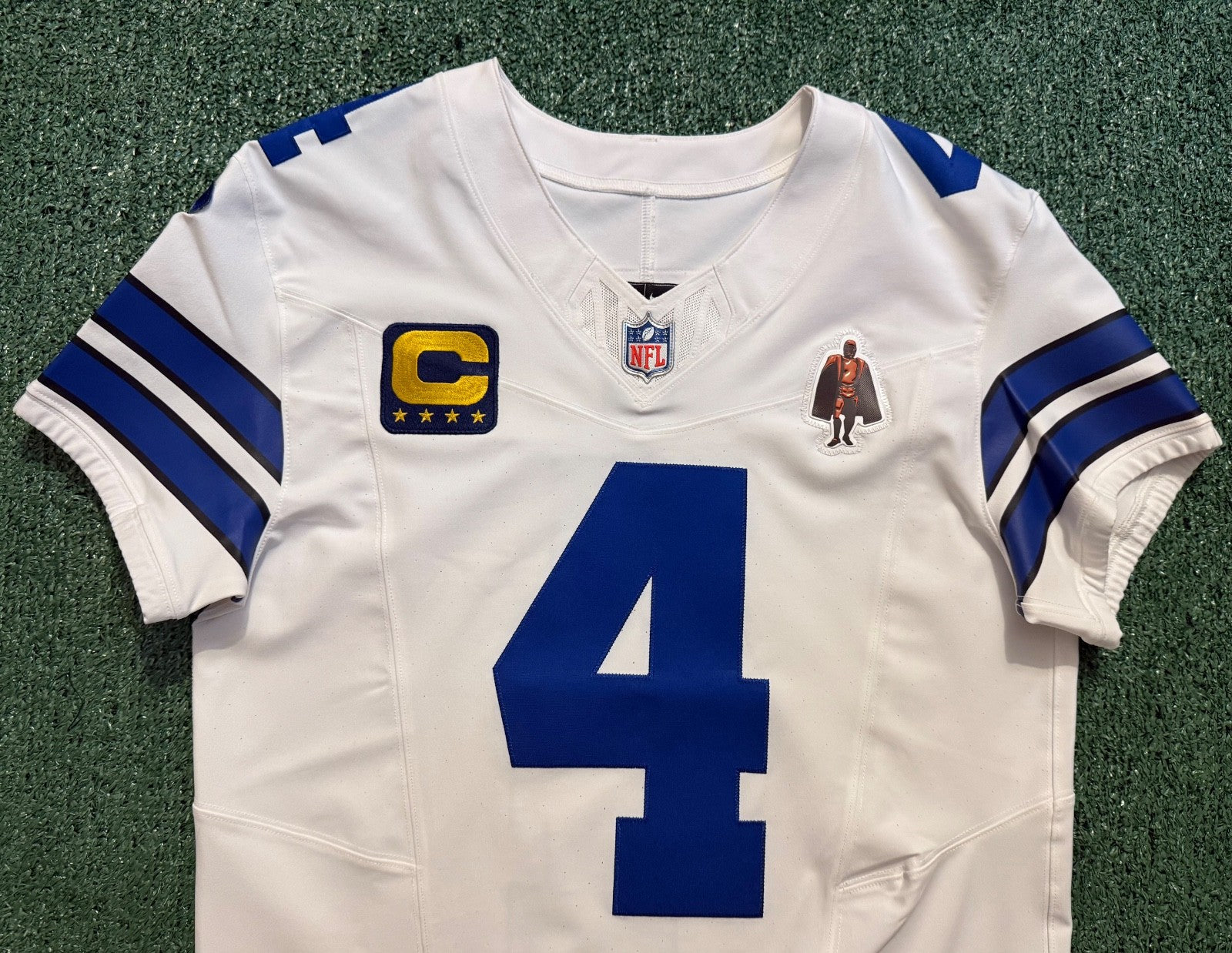 Dak Prescott Dallas Cowboys Jersey #4 Nike Vapor FUSE Elite White Size 40 (Medium) NFL