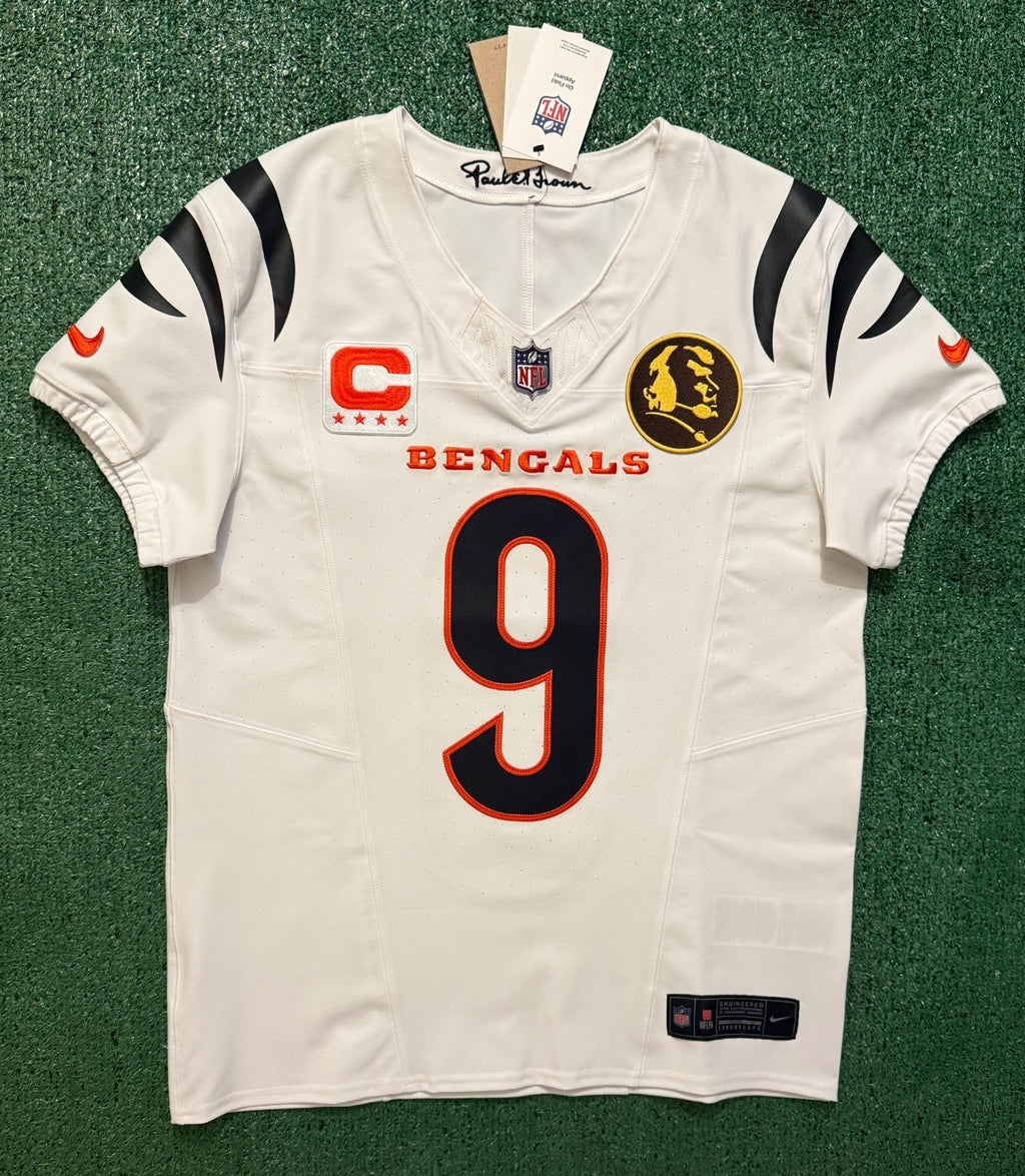 Joe Burrow Cincinnati Bengals Jersey #9 Nike Vapor FUSE Elite White Size 40 (M) NFL