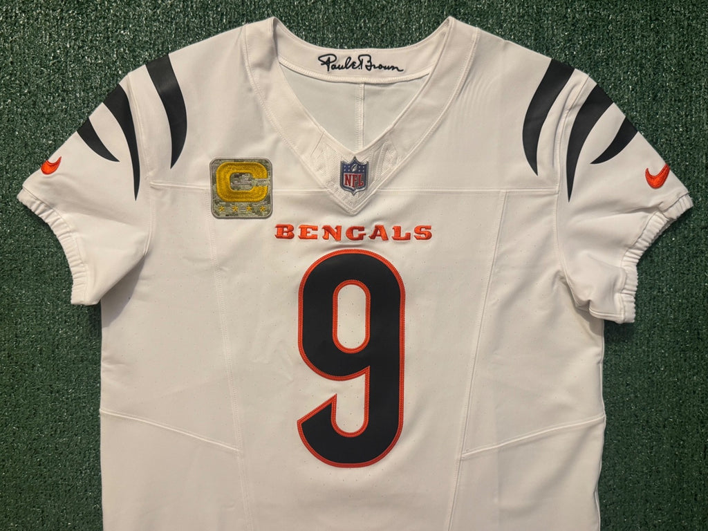Joe Burrow Cincinnati Bengals Jersey #9 Nike Vapor FUSE Elite White Size 44 (L) NFL
