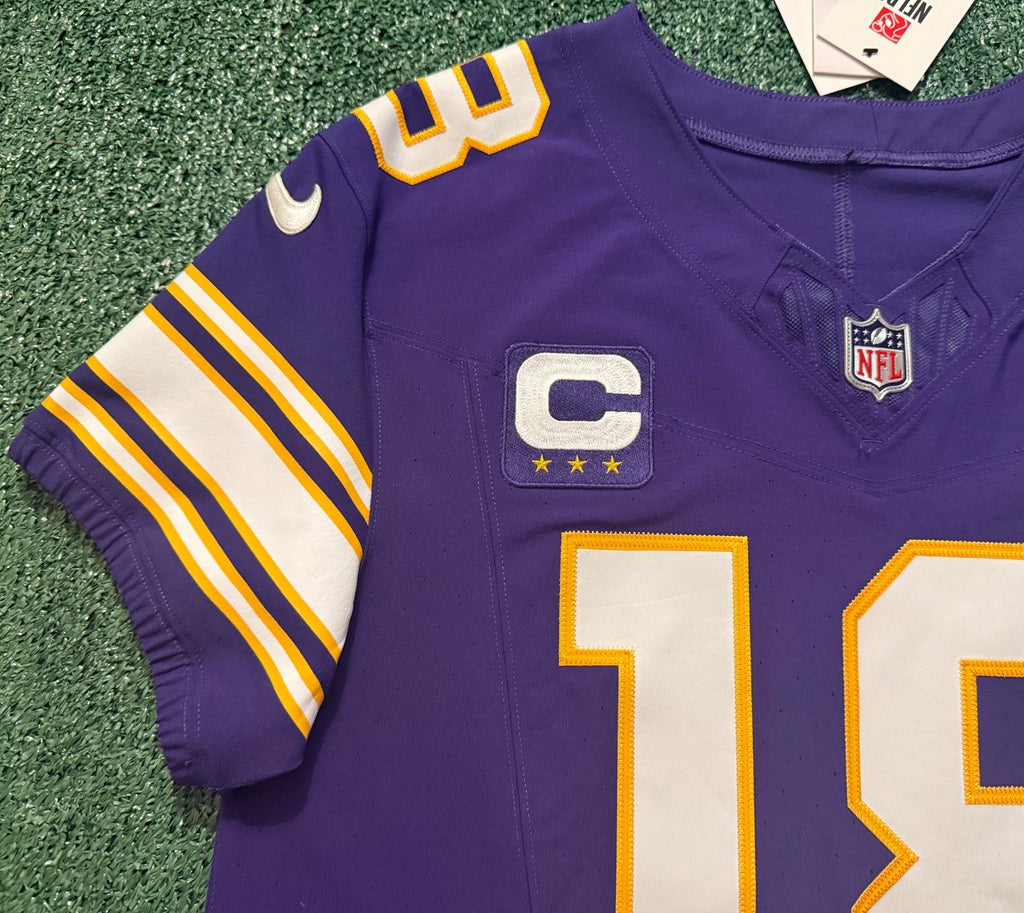 Justin Jefferson Minnesota Vikings Jersey #18 Nike Vapor FUSE Elite Purple Size 40 (Medium) NFL